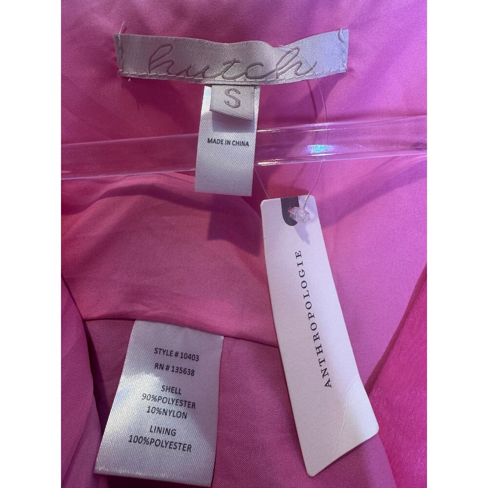 Hutch Anthropologie Watercolor Wrap Maxi Dress Pink Coral Yellow Small NWT - Picture 13 of 16